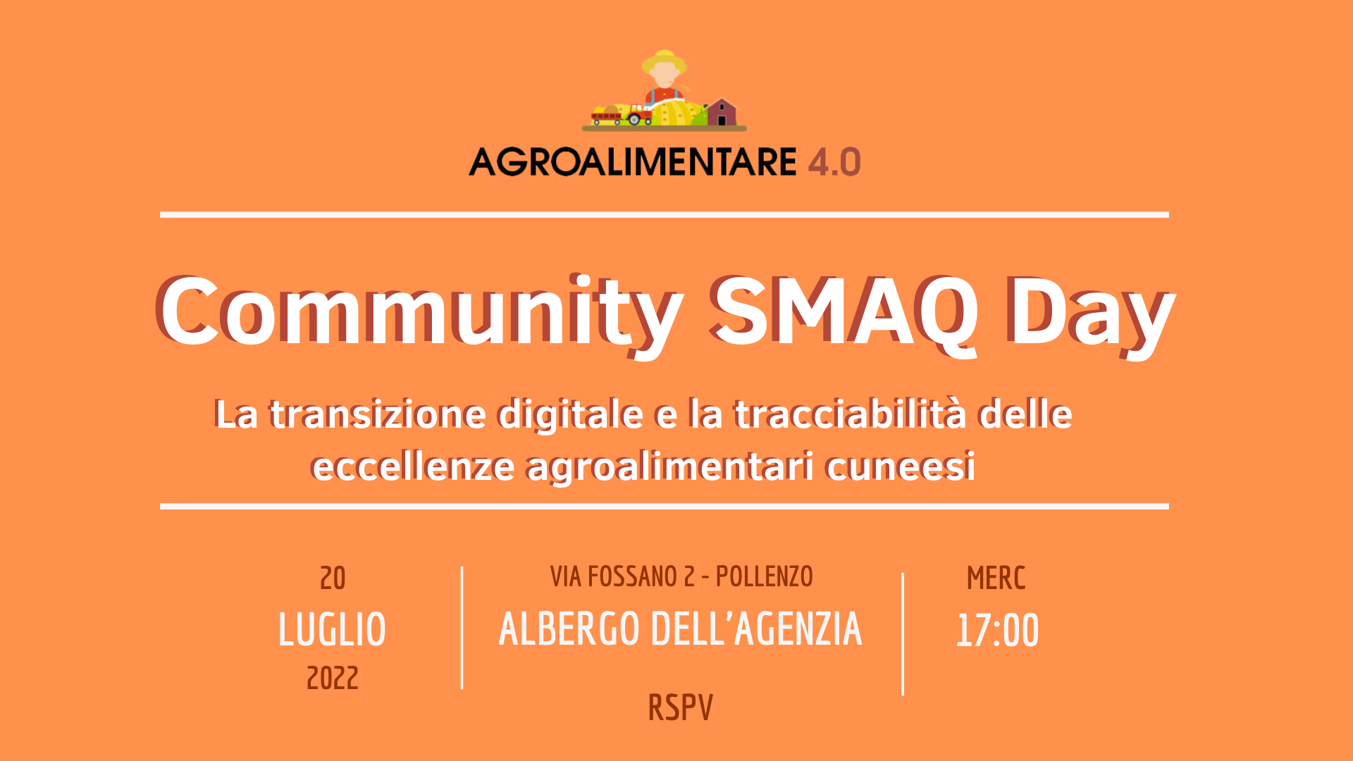 Community SMAQ Day - mercoledì 20 luglio