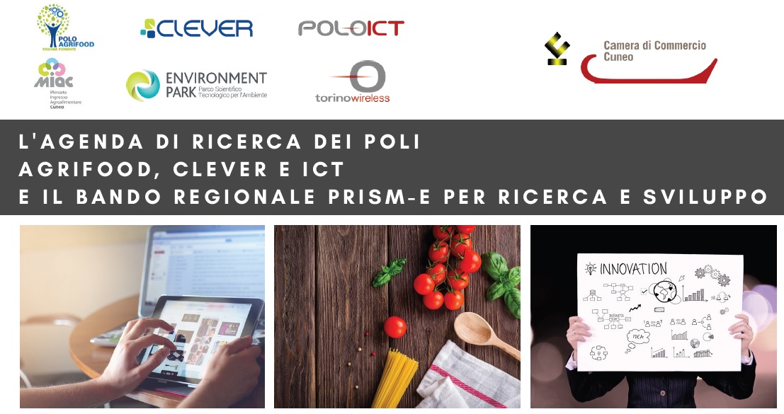 Il bando regionale PRISM-E per ricerca e sviluppo: l'agenda di ricerca dei Poli Agrifood, Clever e ICT