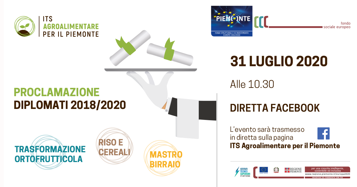 Proclamazione Studenti ITS del corso Trasformazione Ortofrutticola - Biennio 2018-2020